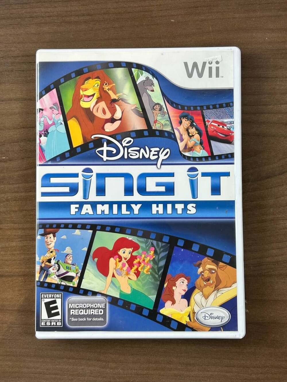 Disney Sing It Family Hits Nintendo Wii 2010 Karaoke Game Disc Case & Manual